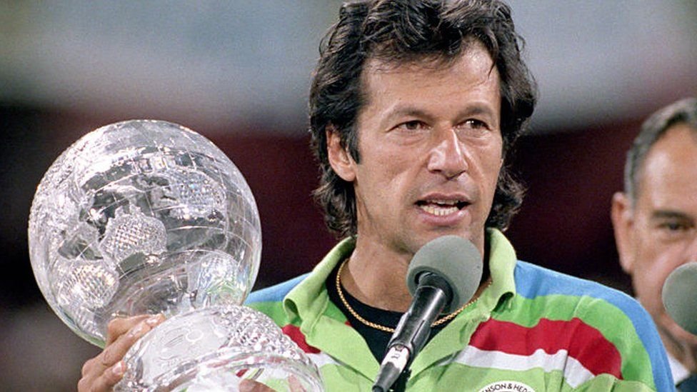 Imran Khan the only test captain to declare with a personal score in 90s