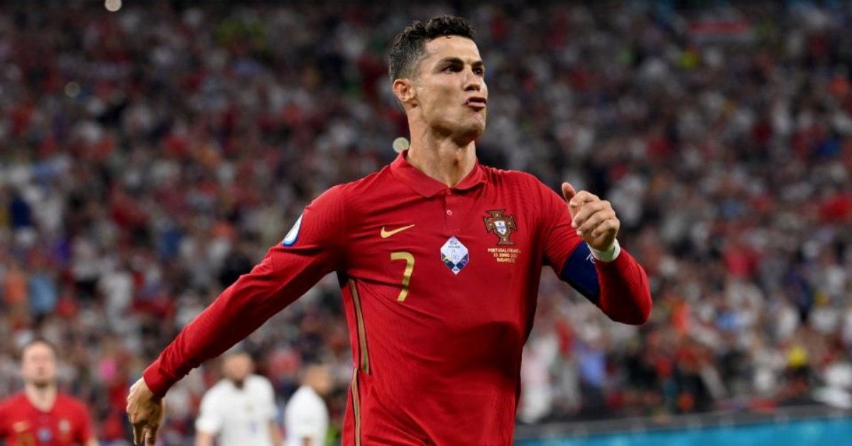 Ronaldo approaches milestone with nearly 600 million social media followers.