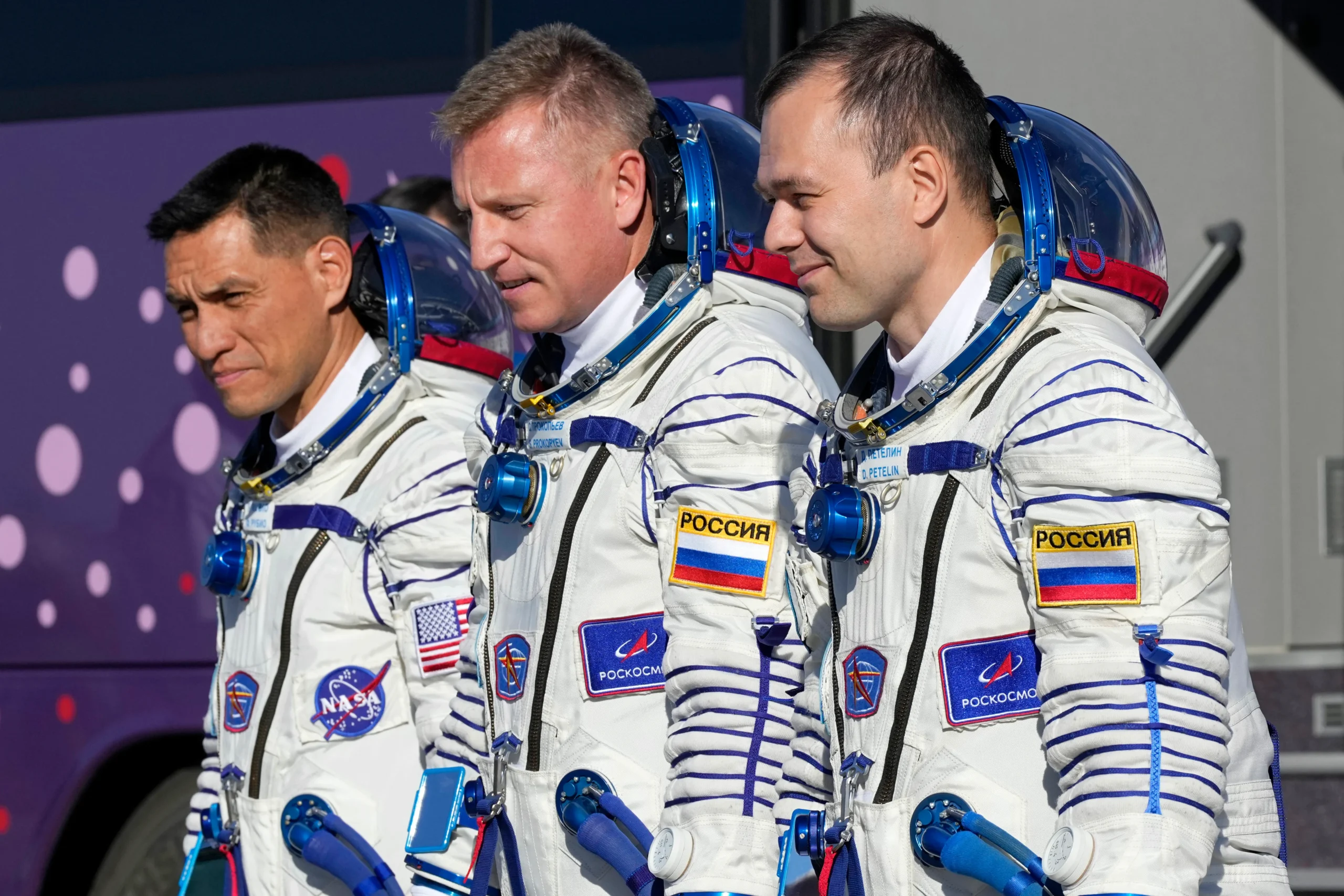Three astronauts return to Earth after a year in space. NASA’s Frank Rubio sets US space record.